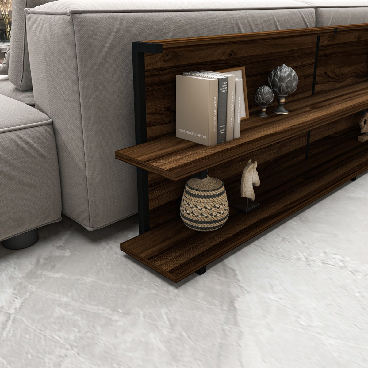 Βοηθητικό Τραπεζάκι Armathia Καρυδί 180x22x52 εκ. Μελαμίνης