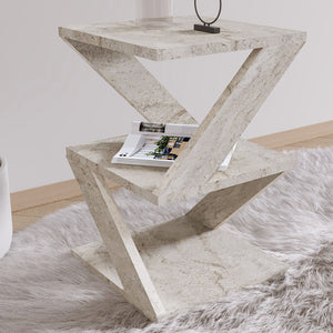 Βοηθητικό Τραπεζάκι Drama Travertine 29.6x29.6x54.2 εκ. Μελαμίνης