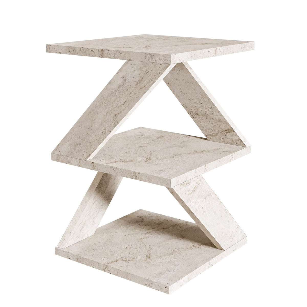 Βοηθητικό Τραπεζάκι Drama Travertine 29.6x29.6x54.2 εκ. Μελαμίνης