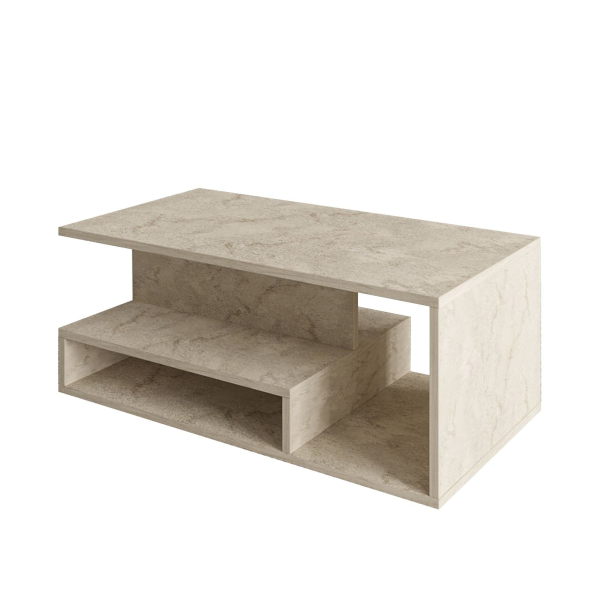 Τραπεζάκι Σαλονιού Vatolakkos Travertine 90x44.8x35 εκ. Μελαμίνης - Pakobazaar