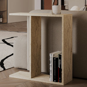 Βοηθητικό Τραπεζάκι Keros Travertine 60x60x60 εκ. Μελαμίνης