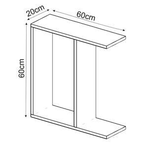 Βοηθητικό Τραπεζάκι Keros Καρυδί 60x60x60 εκ. Μελαμίνης