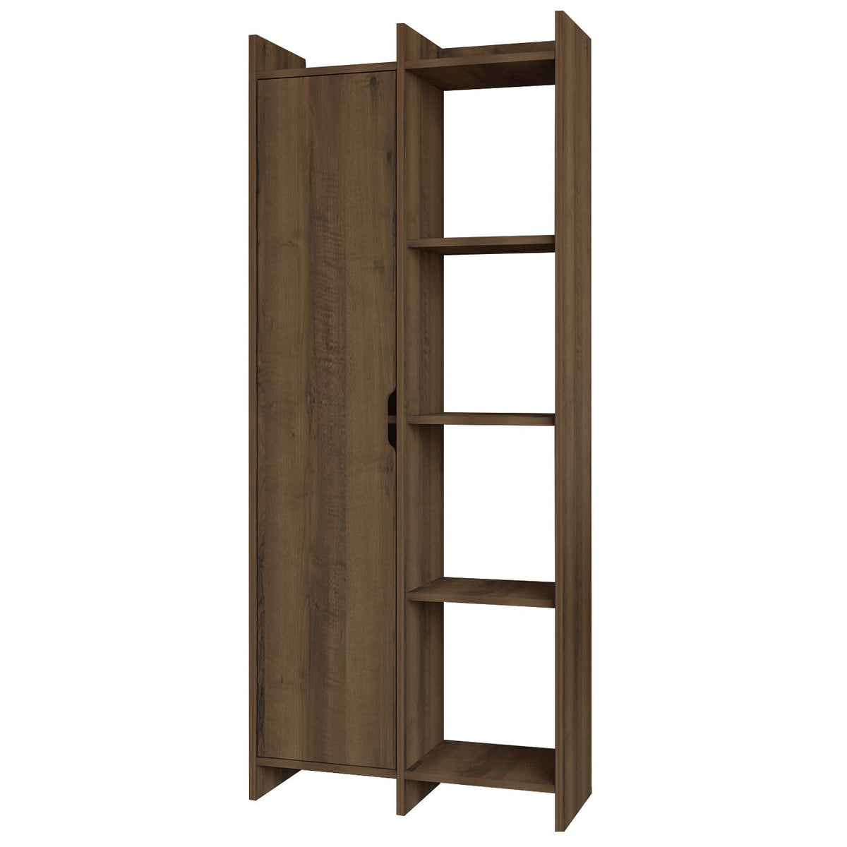 Βιβλιοθήκη Vrysochori Αντικέ Καρυδί 70x30x180 εκ. Μελαμίνης