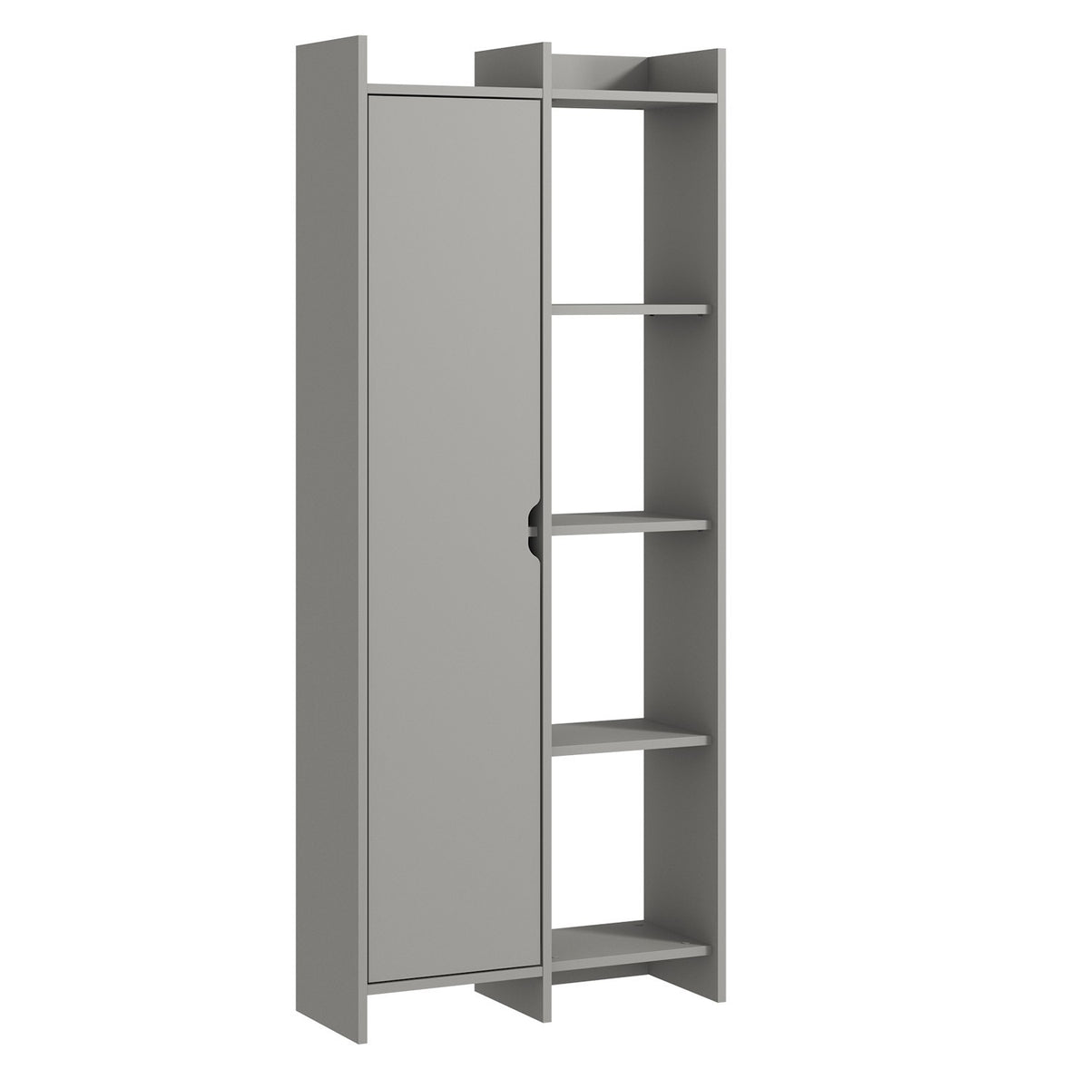 Βιβλιοθήκη Vrysochori Γκρι 70x30x180 εκ. Μελαμίνης