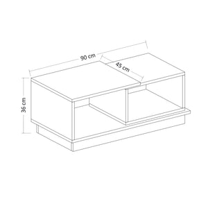Σετ Σαλονιού Zoniana Ανθρακί - Καρυδί 180x35x42 εκ. Μελαμίνης