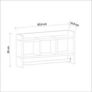 Ράφι Τοίχου Zemeno Sapphire 63.6x14.6x35 εκ. Μελαμίνης