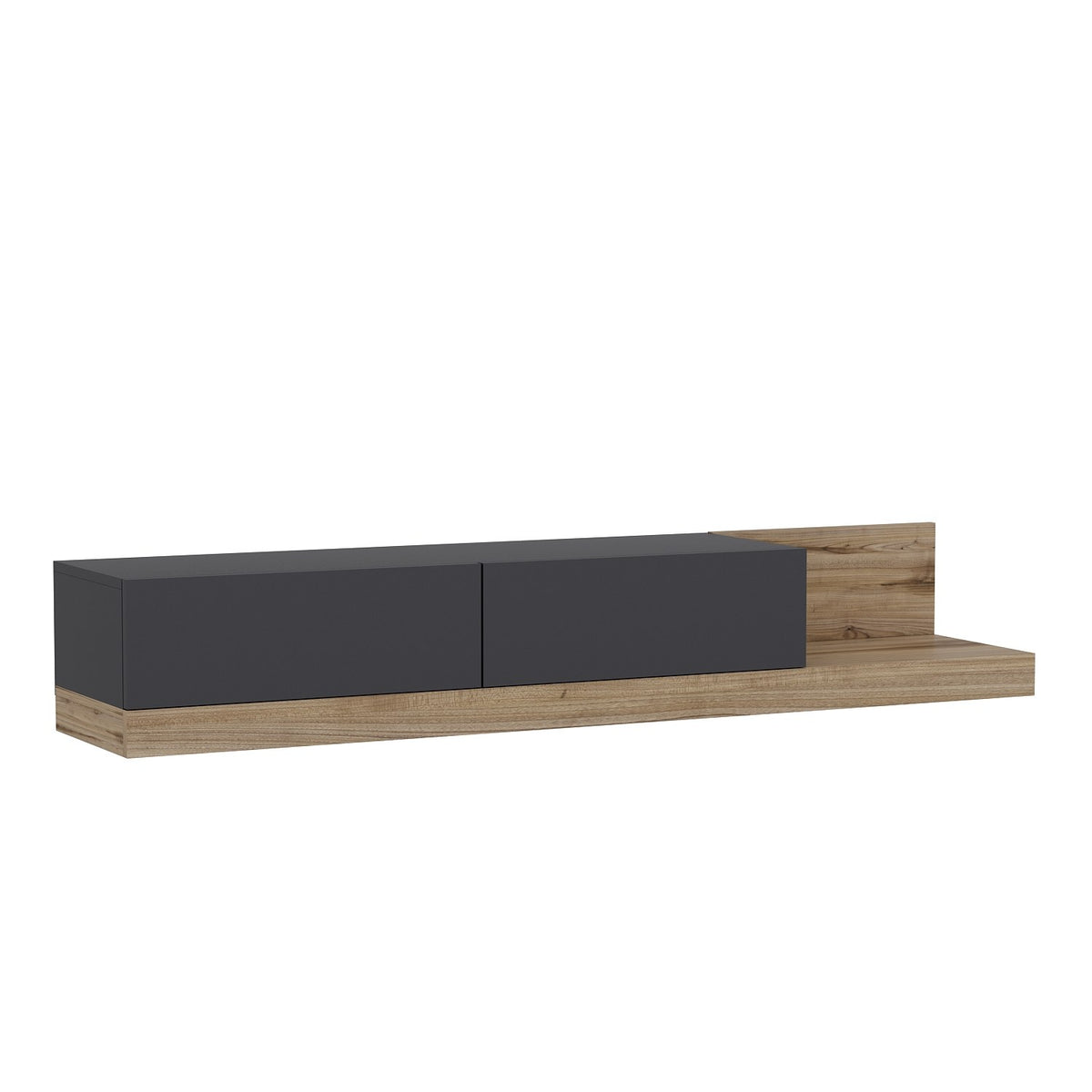 Έπιπλο Τηλεόρασης Livadia Ανθρακί - Καρυδί 180x37x30 εκ. Μελαμίνης