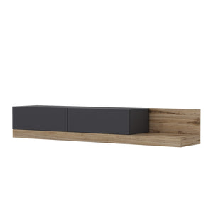 Έπιπλο Τηλεόρασης Livadia Ανθρακί - Καρυδί 180x37x30 εκ. Μελαμίνης
