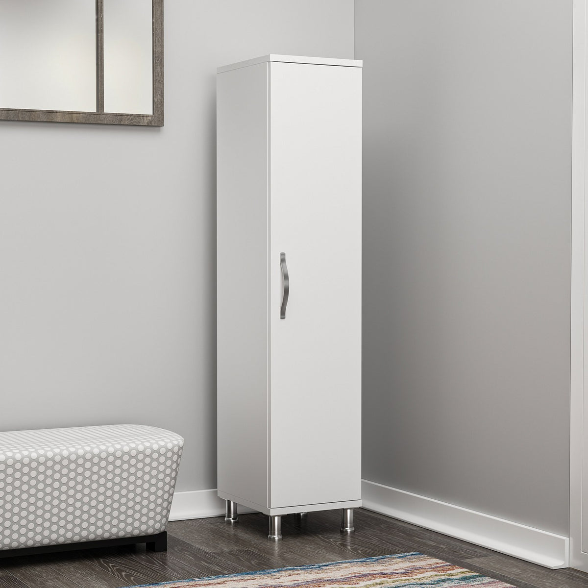 Στήλη Αποθήκευσης Kimolos Λευκό 29x34x130 εκ. Μελαμίνης