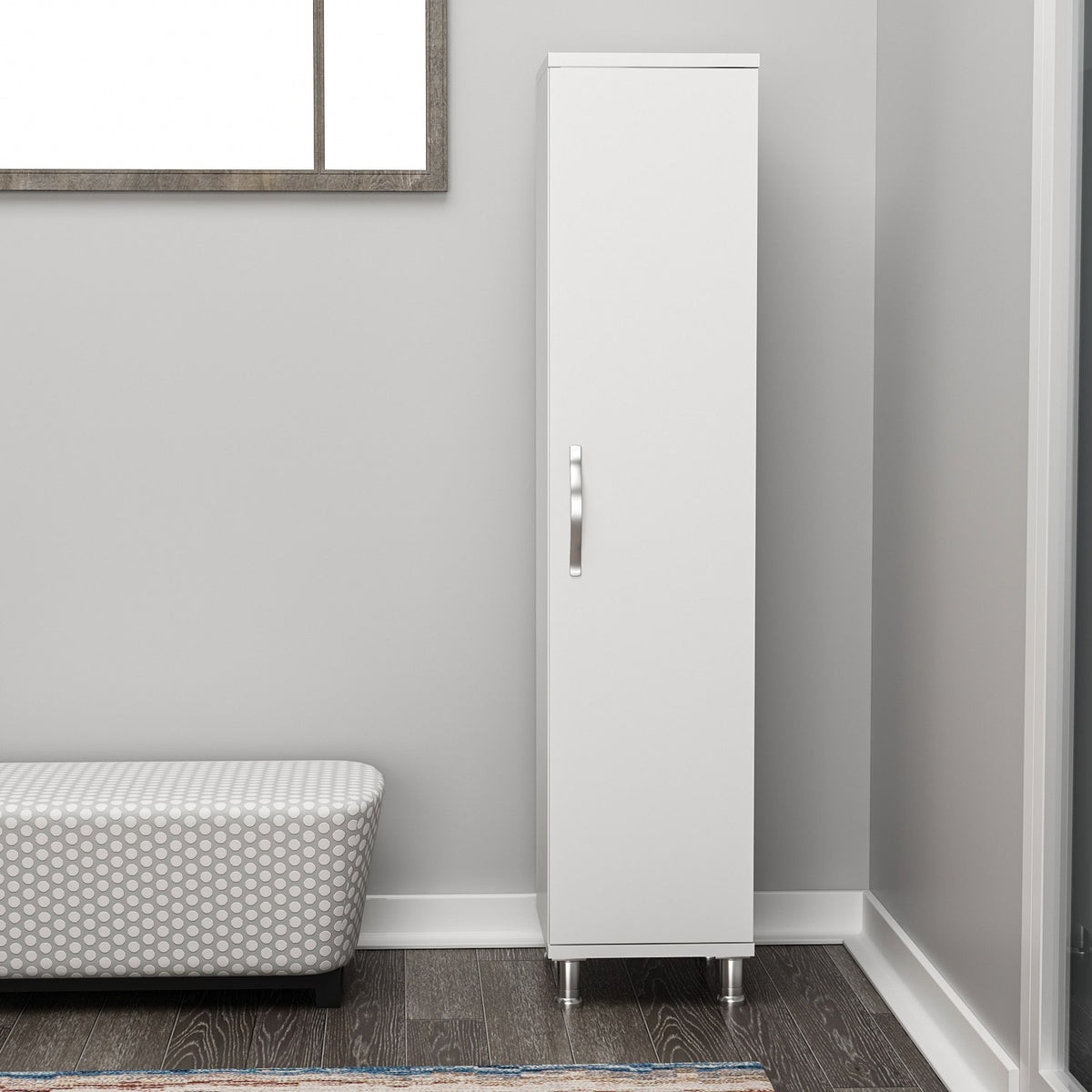 Στήλη Αποθήκευσης Kimolos Λευκό 29x34x130 εκ. Μελαμίνης
