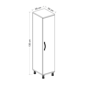 Στήλη Αποθήκευσης Kimolos Λευκό 29x34x130 εκ. Μελαμίνης