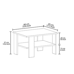 Τραπεζάκι Σαλονιού Patitiri Αντικέ Καρυδί 60x45x37 εκ. Μελαμίνης