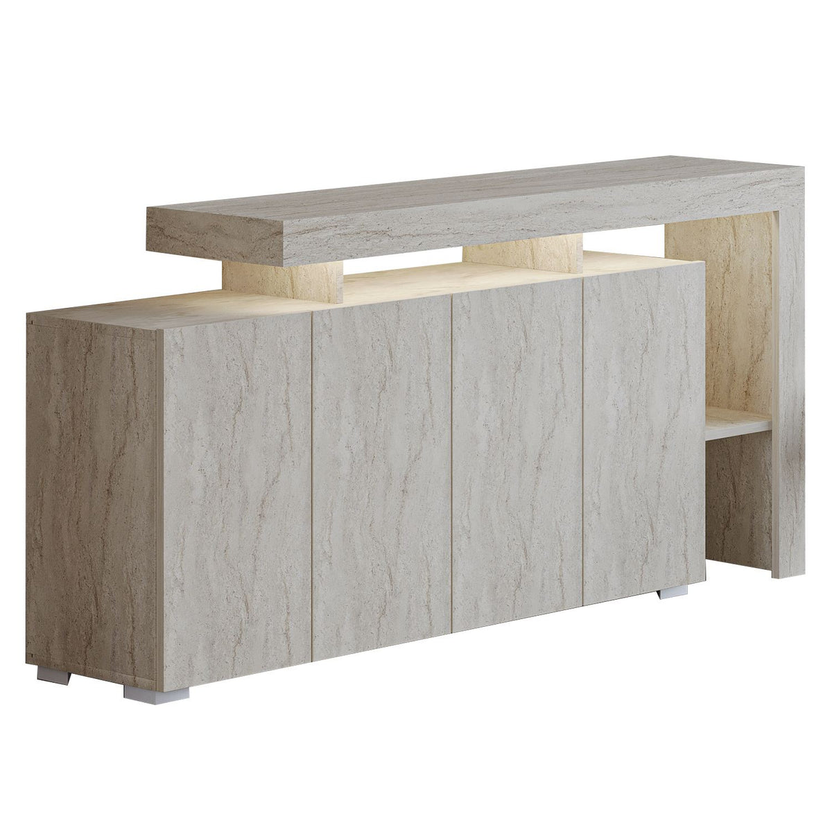Κονσόλα Sifnos Με Travertine 170x35x80 εκ. Μελαμίνης