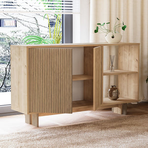 Κονσόλα Damavolos Δρυς Θερμό - Δρυς Sapphire 140x35x80 εκ. Μελαμίνης