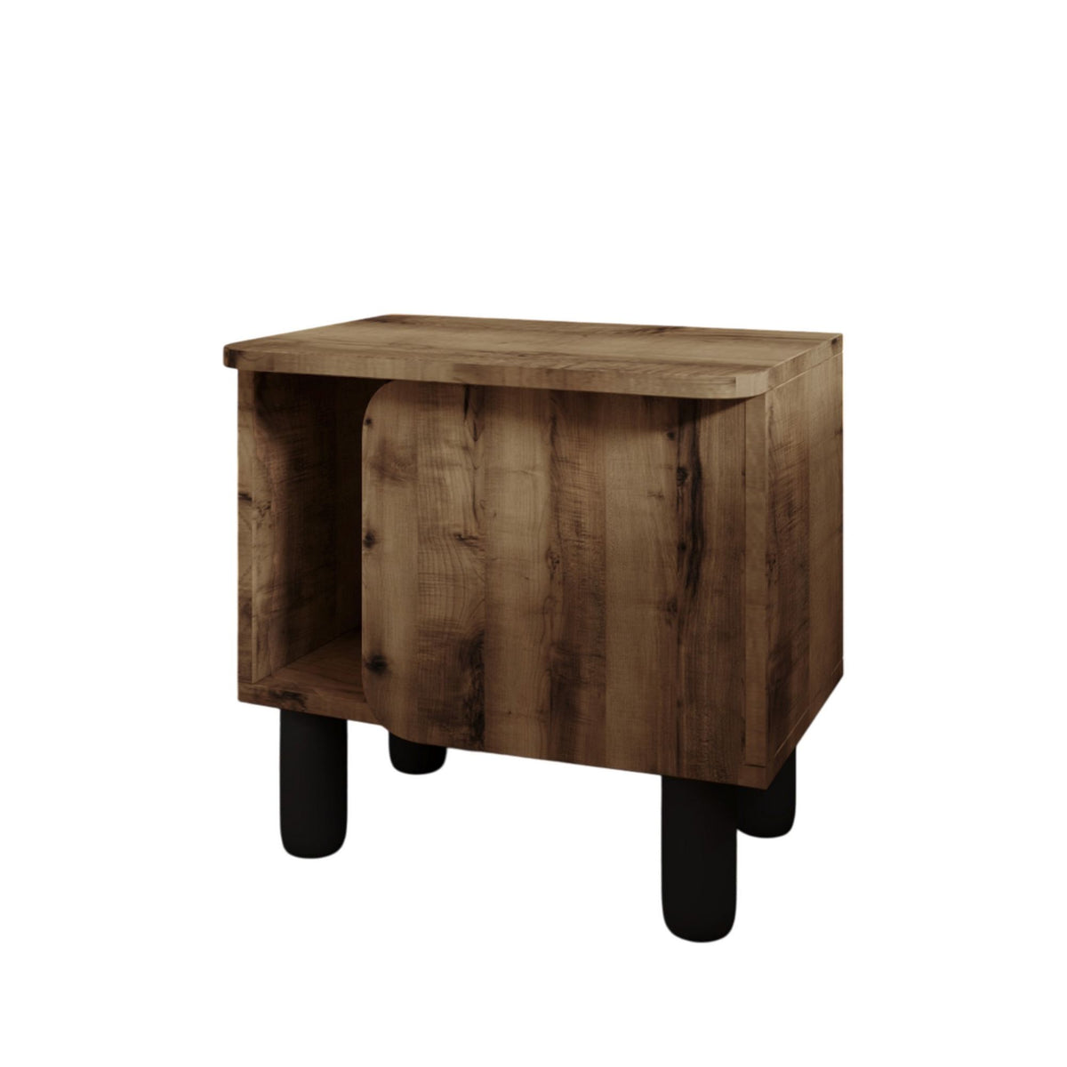 Κομοδίνο Stylida Αντικέ Καρυδί 50x30x48.6 εκ. Μελαμίνης