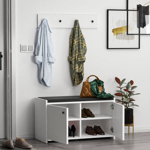 Παπουτσοθήκη Myrtos Λευκό 80x35x45 εκ. Μελαμίνης