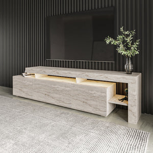 Έπιπλο Τηλεόρασης Sifnos Με LED Travertine 192x37x53 εκ. Μελαμίνης