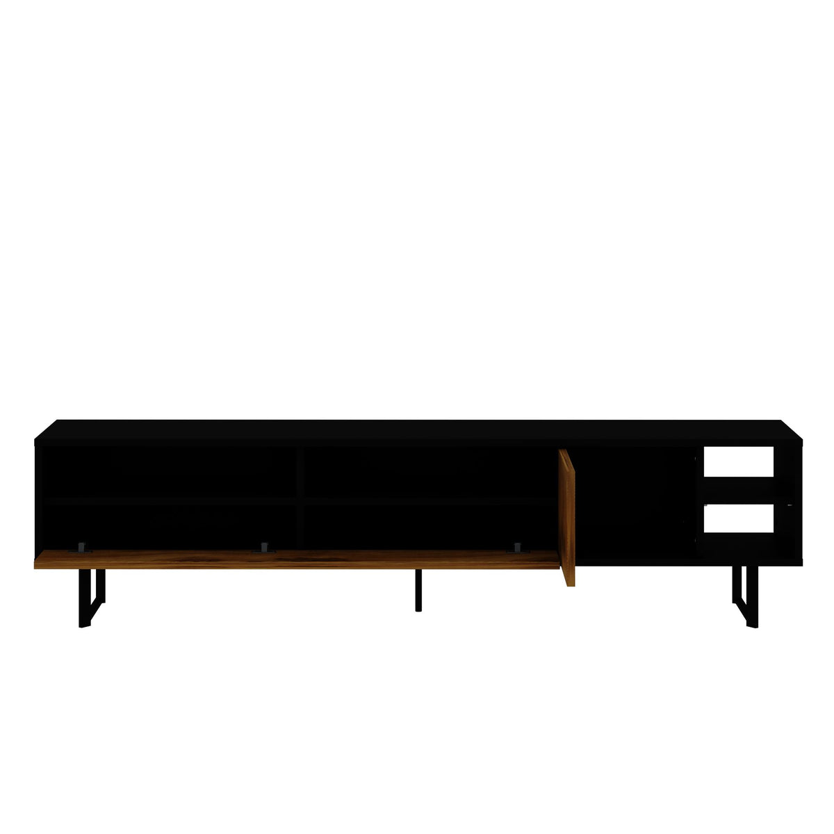 Έπιπλο Τηλεόρασης Mixorrouma Μαύρο - Δρυς 180x29.8x44.7 εκ. Μελαμίνης - Pakobazaar