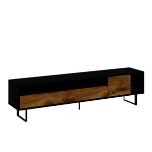 Έπιπλο Τηλεόρασης Mixorrouma Μαύρο - Δρυς 180x29.8x44.7 εκ. Μελαμίνης - Pakobazaar