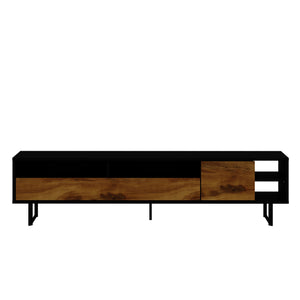 Έπιπλο Τηλεόρασης Mixorrouma Μαύρο - Δρυς 180x29.8x44.7 εκ. Μελαμίνης - Pakobazaar