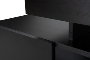 Έπιπλο Τηλεόρασης Sifnos Με LED Μαύρο Ξύλο 192x37x53 εκ. Μελαμίνης