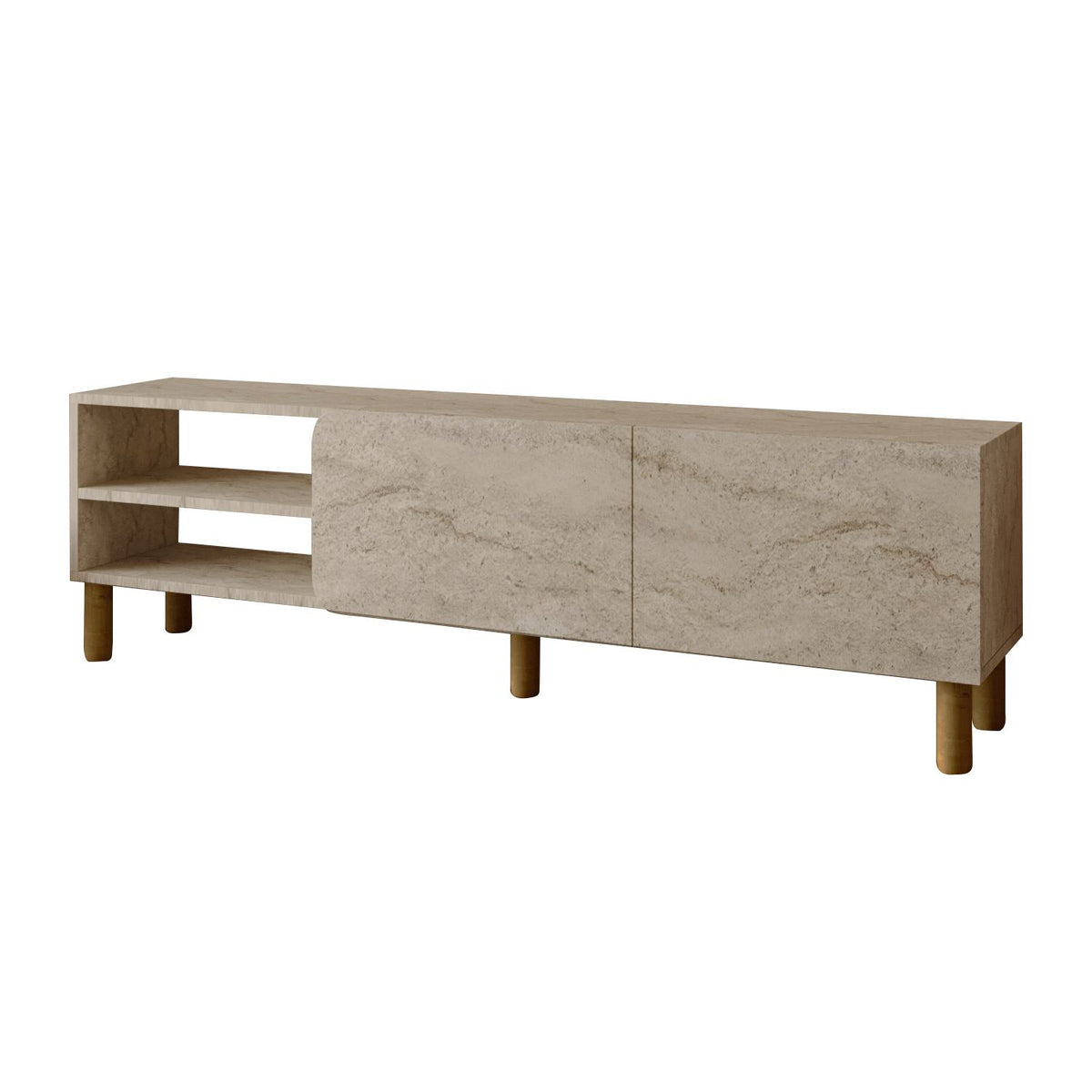 Έπιπλο Τηλεόρασης Stylida Travertine 150x31.4x48.2 εκ. Μελαμίνης
