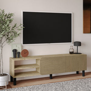 Έπιπλο Τηλεόρασης Stylida Δρυς Θερμό - Δρυς Sapphire 150x31.4x48.2 εκ. Μελαμίνης