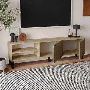 Έπιπλο Τηλεόρασης Stylida Δρυς Θερμό - Δρυς Sapphire 150x31.4x48.2 εκ. Μελαμίνης