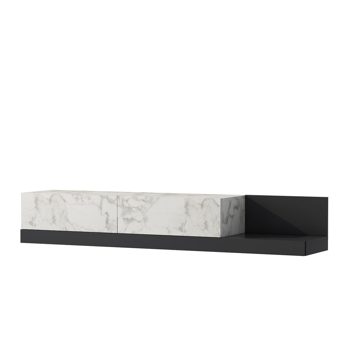 Έπιπλο Τηλεόρασης Livadia Μάρμαρο Marmo - Ανθρακί 180x37x30 εκ. Μελαμίνης