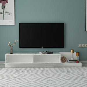 Έπιπλο Τηλεόρασης Livadia Μάρμαρο Marmo - Λευκό 180x37x30 εκ. Μελαμίνης