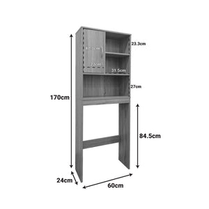 Έπιπλο μπάνιου Tazien  σε ανθρακί απόχρωση 60x24x168.5εκ - Image 4