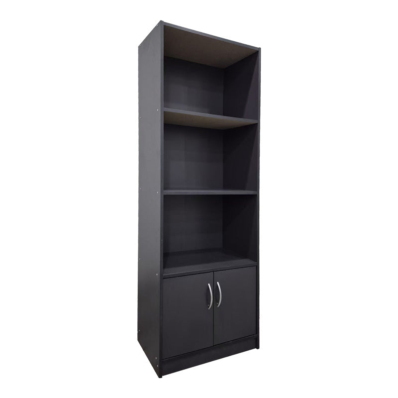 Βιβλιοθήκη Tekaro  σε ανθρακί απόχρωση 60x29x166εκ - Pakobazaar