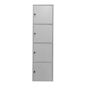 Ντουλάπι-στήλη Gabino  σε λευκή απόχρωση 40x39x158εκ - Pakobazaar