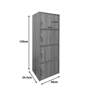 Ντουλάπι-στήλη Soline  σε sonoma απόχρωση 40x34.5x120εκ - Pakobazaar
