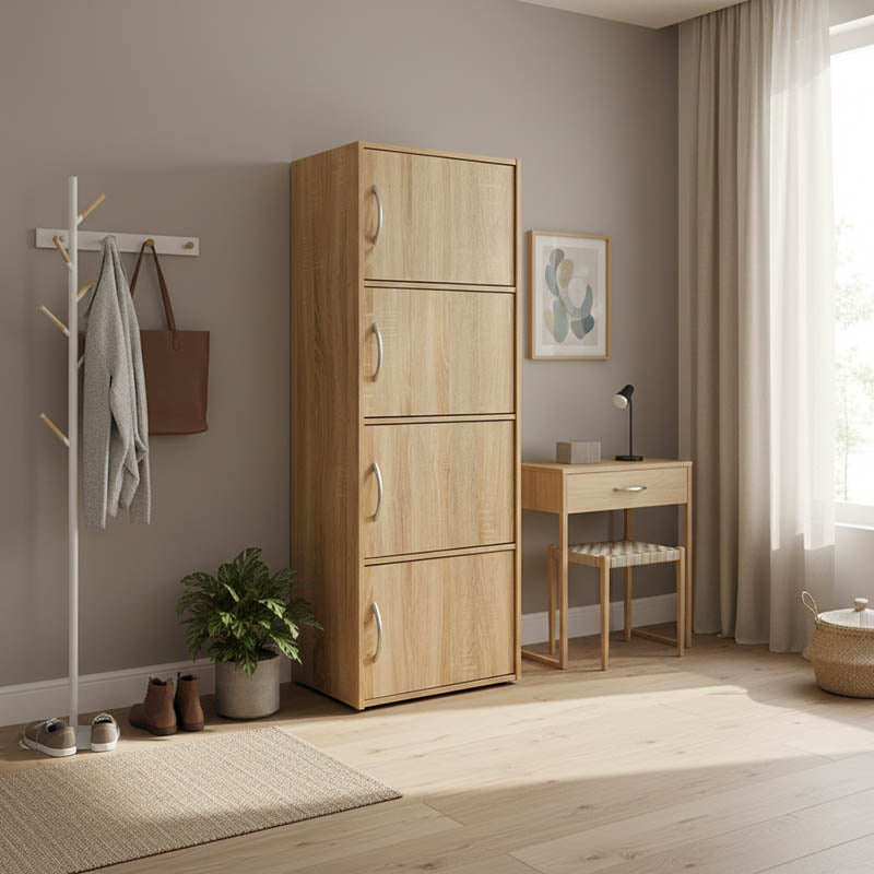 Ντουλάπι-στήλη Soline  σε sonoma απόχρωση 40x34.5x120εκ - Pakobazaar