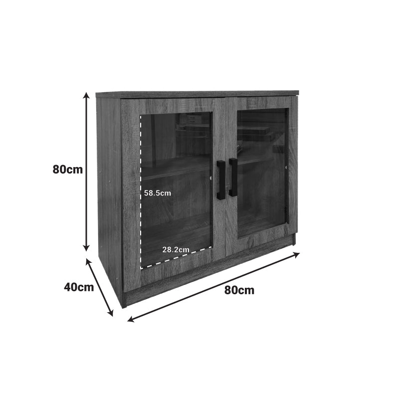 Παπουτσοθήκη-ντουλάπι Sapato  σε oak απόχρωση 80x40x80εκ - Pakobazaar