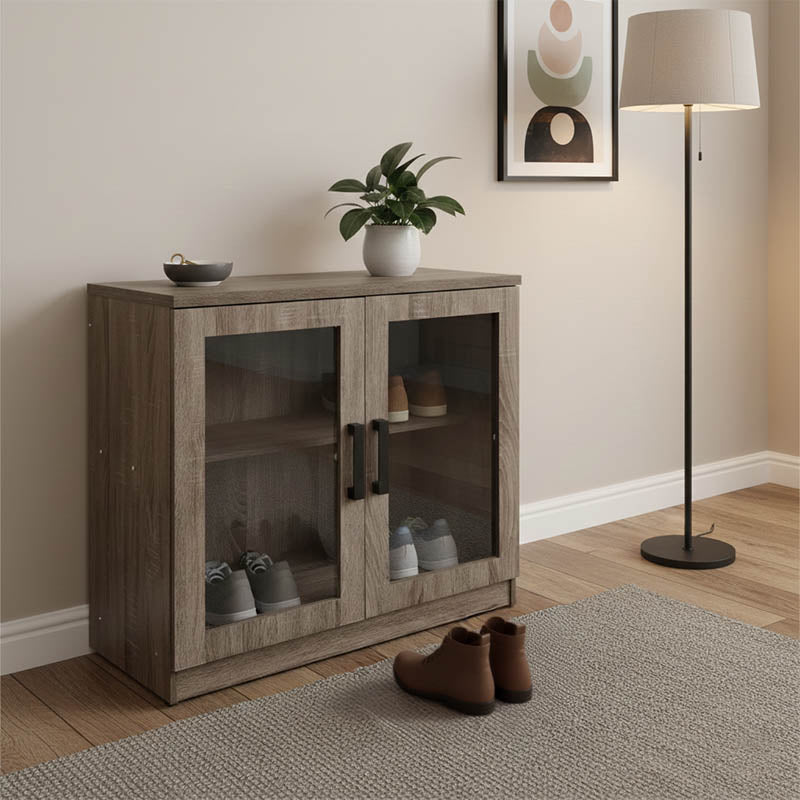 Παπουτσοθήκη-ντουλάπι Sapato  σε oak απόχρωση 80x40x80εκ - Pakobazaar
