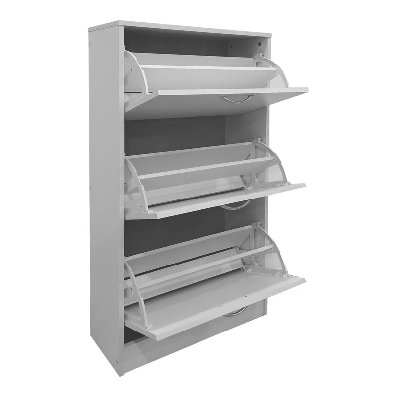 Παπουτσοθήκη Savaz  σε λευκή απόχρωση 60x24x114εκ - Pakobazaar