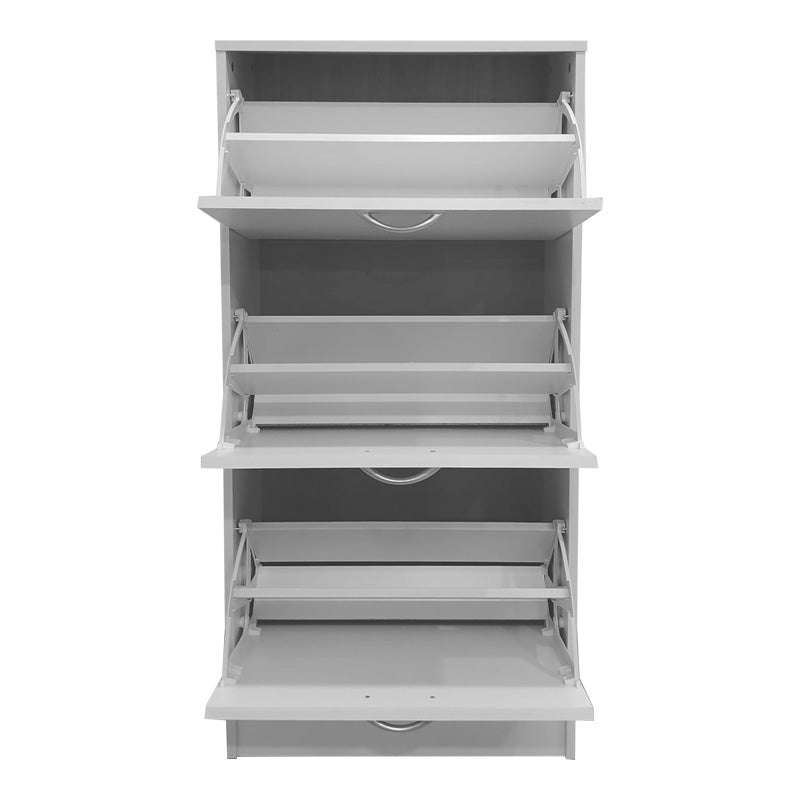 Παπουτσοθήκη Savaz  σε λευκή απόχρωση 60x24x114εκ - Pakobazaar