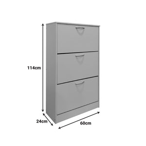 Παπουτσοθήκη Savaz  σε λευκή απόχρωση 60x24x114εκ - Pakobazaar