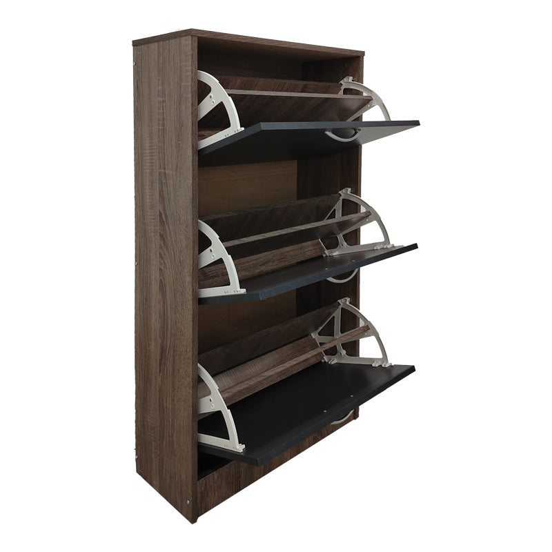 Παπουτσοθήκη Savaz  σε oak-ανθρακί απόχρωση 60x24x114εκ - Pakobazaar