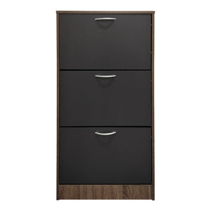 Παπουτσοθήκη Savaz  σε oak-ανθρακί απόχρωση 60x24x114εκ - Pakobazaar