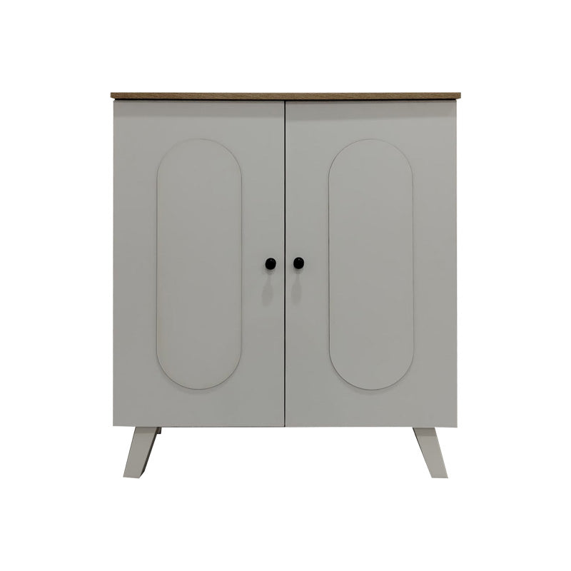 Παπουτσοθήκη-ντουλάπι Cathi  σε λευκή-sonoma απόχρωση 80x34x95εκ