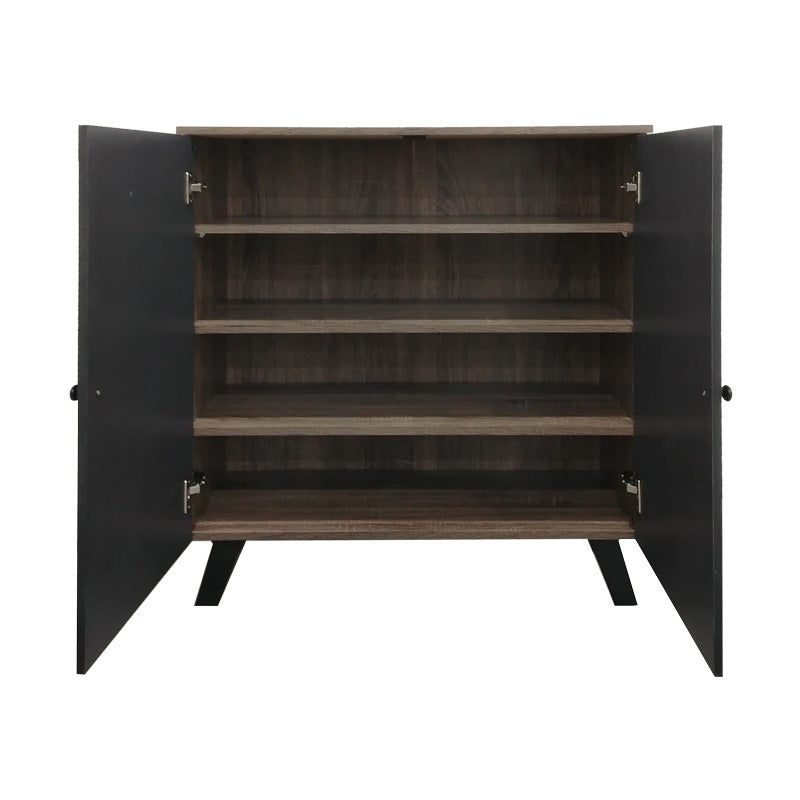 Παπουτσοθήκη-ντουλάπι Cathi  σε oak - anthracite απόχρωση 80x34x95εκ - Pakobazaar