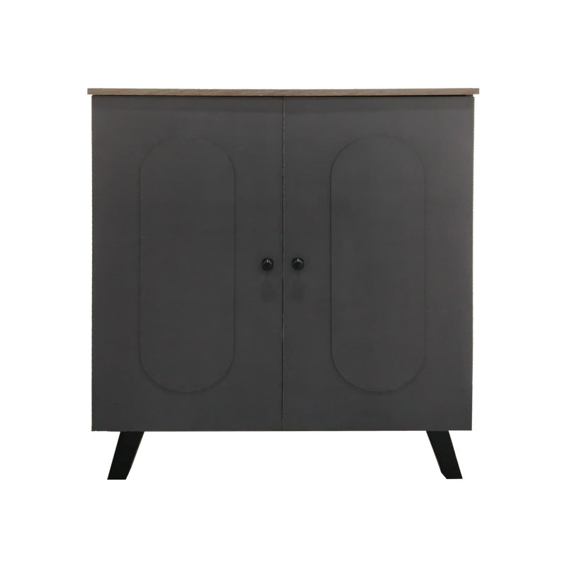 Παπουτσοθήκη-ντουλάπι Cathi  σε oak - anthracite απόχρωση 80x34x95εκ - Pakobazaar