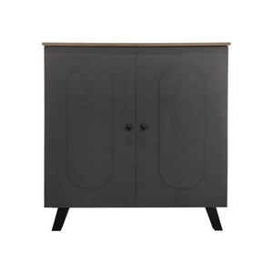 Παπουτσοθήκη-ντουλάπι Cathi  σε oak - anthracite απόχρωση 80x34x95εκ - Pakobazaar