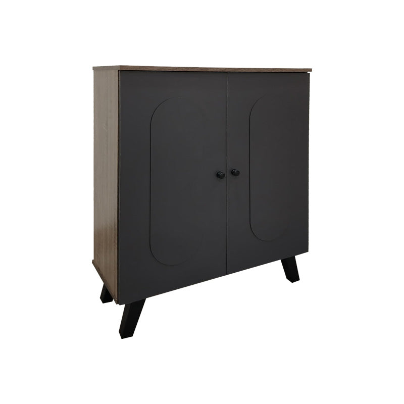 Παπουτσοθήκη-ντουλάπι Cathi  σε oak - anthracite απόχρωση 80x34x95εκ - Pakobazaar