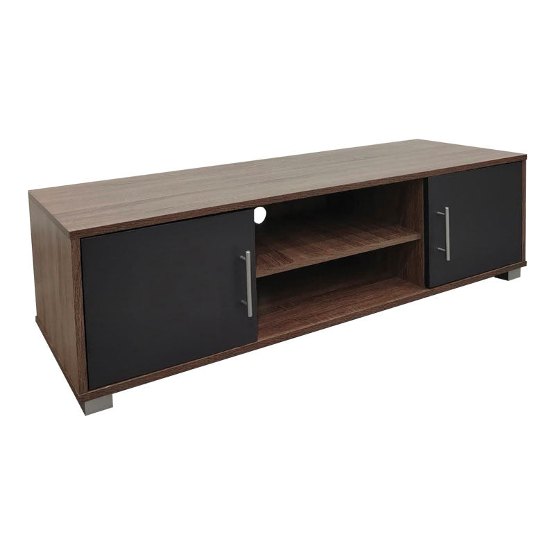 Έπιπλο τηλεόρασης Serank  σε oak-ανθρακί απόχρωση 120x40x40εκ - Pakobazaar