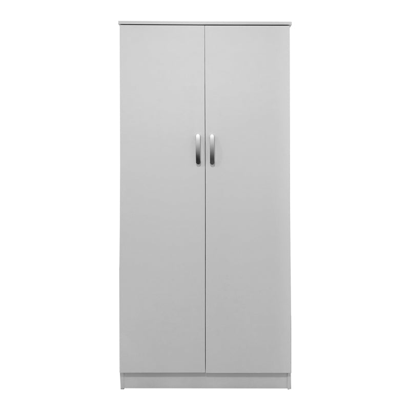 Ντουλάπα δίφυλλη Athos  σε λευκή απόχρωση 80x42x180εκ - Pakobazaar
