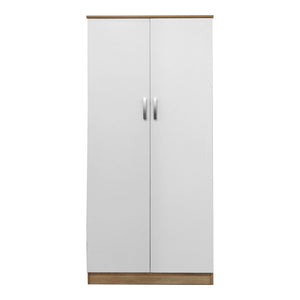 Ντουλάπα δίφυλλη Athos  σε sonoma-λευκή απόχρωση 80x42x180εκ - Pakobazaar